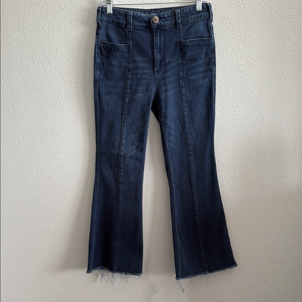Pilcro and The Letterpress by Anthropologie Women's Crop Flared Jeans Size 28